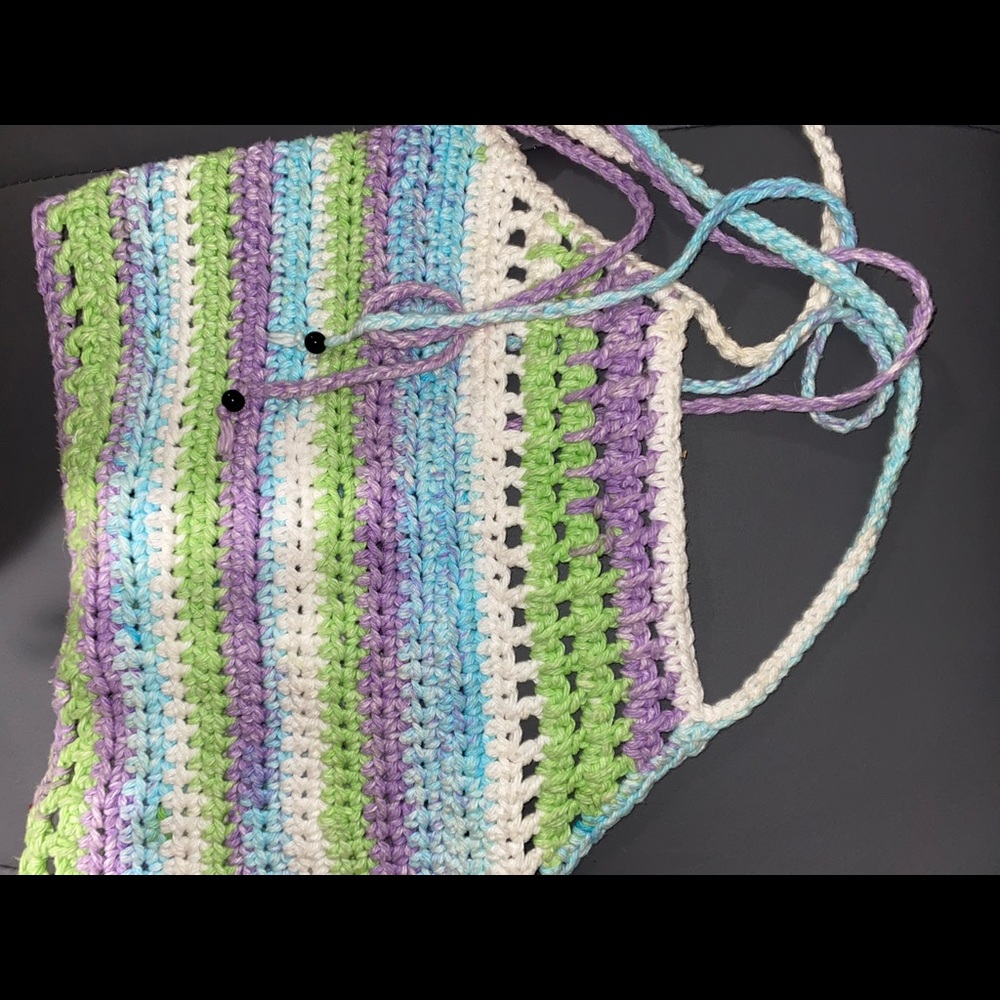 Crotchet pastel crop top